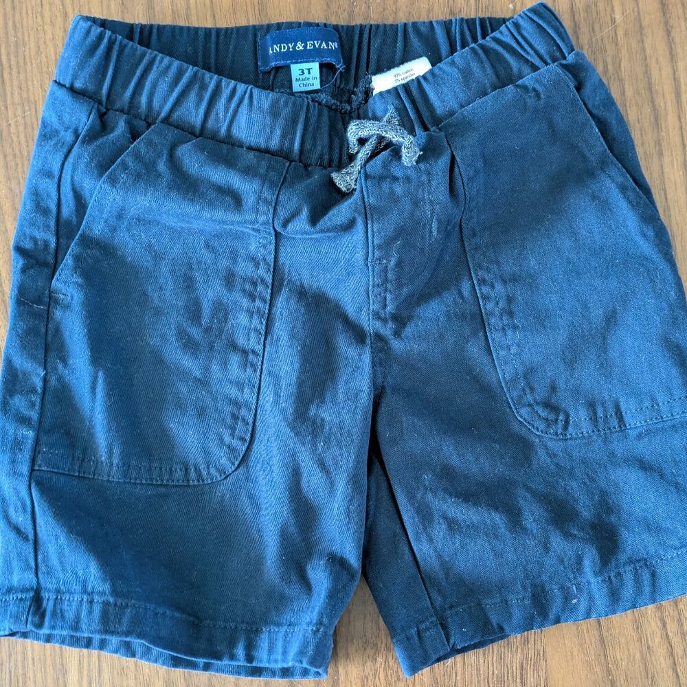 Andy & Evan Pull-On Blue Shorts 3T